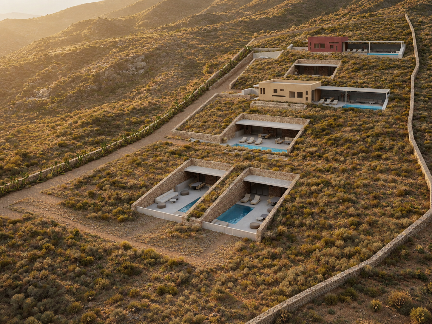 Milos residences – High end agricultural resort in Milos, 2023-